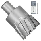 KEENTECH Carbide-Tipped Annular Cutter, 1-3/4" Diameter x 1-3/8" Depth, 3/4" Weldon Shank (2 Flat), High Speed Cutting TCT Mag Drill Bit with Pilot Pin for Harder Material, Stainless Steel, Cast Iron