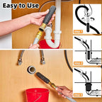 Drain Cleaning Bladder for 1-2 Inch Pipes Powerful Blockage Removal in Kitchen Bathroom Bathtub Swimming Pool and Sewer Lines Using Water Pressure