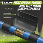 Heat Shrink Tubing 50 Feet Roll, 3:1 Ratio Adhesive Lined Marine Grade Shrink Wrap Tubing,Industrial Heat Shrink Tube Electrical 3/32 inches Black