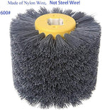SIGNI Abrasive Nylon Drawing Wheel Drum Burnishing Polishing Brush for wooden furniture floor polishing 120X100mm 600 Grit 1pack