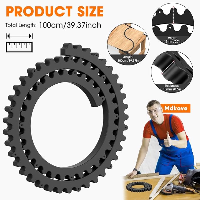 Flexible Router Edge Guide,Professional Router Templates for Woodworking Accessories,Flexible Curve Guide for Precise Thread Border, Curve and Arc Angle Positioning(Black 39INCH)