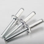 Linkup 600pcs pack 3/32" x 5/32" Pop blind Rivets, 2.4mm x 4mm pop rivets,Aluminum Body Steel Mandrel Rivets (Silver),Dome Head aluminum rivets