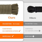 AOLEBA 10.5 mm Static Climbing Rope 10M(32ft) 20M(64ft) 30M(96ft) 50M(160ft) 70M(230ft) Outdoor Rock Climbing Rope, Escape Rope Ice Climbing Equipment Fire Rescue Parachute Rope