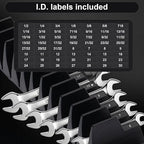 80 Pcs Modular Wrench Organizer - Tool Magnetic Customizable Wrench Holder for Tool Box Widget,Wrench Rack for Tool Drawer Storage,Extension Cord Holder Organizer Inksilvereye (Black)
