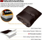 Enlarge Outdoor Faucet Cover for Winter Freeze Protection, 3M Thinsulate, 10"H x 6.3"W Hose Bib Covers for Wall Taps Outside, Waterproof & Frost Free Insulated Spigot Cover, 2 Pcs Faucet Socks - Brown