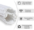 Cable Management Split Wire Loom Sleeve - Cord Hider & Protector for Desk, Pet Chew Proof, Wire Cover Organizer, Flexible Tube for Wires and Cables (5/16 Inch 12FT, White)