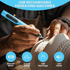 Electric Engraving Pen with 37 Bits, USB Rechargeable Cordless Etching Engraving Tool, Portable DIY Rotary Engraver for Jewelry Wood Glass Stone Carving (Blue)
