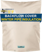 Backflow Preventer Cover Insulated (5˚F) with Thicker 7 Layers Fabric - 24" W x 30" H with Aluminum Foil Backflow Cover for Winter Pipe Freeze Protection - Sprinkler Covers for Outside