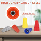 600PCS Wire Connectors Nuts 18-16 AWG Electric Wire Caps Insulating Insert Twist Electrical Wire Connectors Orange Red Wire Assortment Nuts for Quick Connection