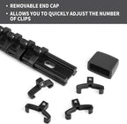 Socket Organizer Drive ABS Tools - Black Socket Holder, Premium Quality 6 Pieces Socket Holders Kit 1/4-Inch x 32 Clips, 3/8-Inch x 30 Clips, 1/2-Inch x 24 Clips（6PC,Black)