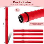 Tandefio 2 Pcs Welding Rod Storage 40 Inch Tig Rod Storage Canisters Welding Electrode Holder Airproof Waterproof Welding Rod Container (Red)