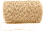 1mm x 1000 Feet Natural Jute Rope, Twine for Gardening Tomato Climbing Plant Tie Floristry Crafts Gift Wrapping Packing Decor