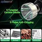 Heavy-Duty Deburring Chamfer Tool with Sharp Tungsten Carbide Blades,Fast Hex Shank Deburr Drill Bit, External Burr Removal for Metal Rod Bolt Pipe 3D Printing PVC in 5/8" to 1-3/8"Diameter(16~35mm)