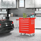7 Drawers Rolling Tool Chest, Portable Storage Tool Box with Wheels, Tool Chest with Lock for Warehouse, Garage, Repair Shop and Tool Room