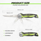 DNA MOTORING Foldable Drywall Saw, Folding Wallboard Saw, Hand Saw Jab Saw Tool for Drywall, Wallboard, Plywood, PVC, w/Lockback,TOOLS-00587