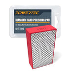 POWERTEC Diamond Hand Polishing Pads 100 Grits 1Pack, Diamond Sanding Block for Polishing and Grinding Porcelain, Ceramic Tile, Glass, Granite, Stone, Wood & Metal (71905)