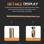 Drill Bit, #36 Cutting Diameter, 4341 HSS Gold Finish 118° Cutting Angle Number Jobber Bits - (Applications: for Drilling Soft Metal Plastic Wood), 10-Pieces