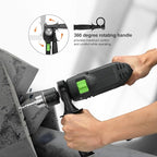 GALAX PRO 5Amp 1/2-inch Hammer Drill with 105pcs Accessories, Variable Speed 0-3000, Hammer and Drill 2 Functions in 1, 360°Rotating Handle, Depth Gauge, Carrying Case Included