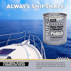Flitz Multi-Purpose Metal Polish Paste - 2lb Can of USA-Made Chrome Polish - Works on Stainless Steel, Aluminum, Plastic, Jewelry and Cars - Non-Abrasive Cleaner & Rust Remover (12 Pack)