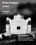 cciyu Front Left Brake Caliper Assembly w/Bracket 19B2690 2002 2003 2004 For Infiniti For I35,2002 2003 2004 2005 2006 For Nissan For Altima,2002 2003 2008 For Nissan For Maxima
