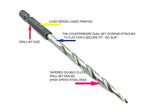 FTG USA Countersink Drill Bit for Wood with Tapered Drill Bit #10 (3/16")