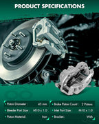 SCITOO Front Left Brake Caliper With Bracket 19B2870 Compatible For INFINITI M45 2003-2004,For INFINITI Q45 2002-2006