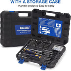BULLTOOLS Precision Screwdriver Set, 100-Piece Torque Screwdriver Engineering Repair Kit, Roll Pin Punch Set with Magnetic Screwdriver Handle and Storage Case for Maintenance