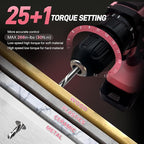 COMOWARE 171Pcs Pink Home Tool Kit with Drill, 20V Cordless Power Drill Combo Set, Complete Household Repair Tools for Men & Women in Garden, Office, DIY Projects