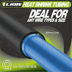Heat Shrink Tubing 50 Feet Roll, 3:1 Ratio Adhesive Lined Marine Grade Shrink Wrap Tubing,Industrial Heat Shrink Tube Electrical 3/4'' Black