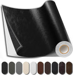 Leather Repair Patch, Strong Sticky Repair Patch Self Adhesive Waterproof, DIY Large Leather Patches for Couches, Furniture, Sofa, Car, Chair (Black, 3.5X79 inch)