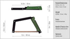 AGAWA - BOREAL15 Tripper KIT - 15" Folding Bow Saw, Rugged Cordura Sheath, Additional Aggressive Blade (Black Frame, Green Handle)