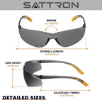 Tinted Safety Glasses Bulk 48 Pack, Dark Smoke Lenses UV Protective Safety Sunglasses for Men Women, ANSI Z87.1 Scratch & Impact Resistant Eye Protection for Construction, Shooting, Lab