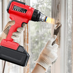 Cordless Heat Gun for Milwaukee 18V Battery, 350W 1022°F (550°C) Soldering Heat Gun, Variable Temperature Control Hot Air Gun Kit with 4 Nozzles and Scraper, for Shrink Tubing, PVC Wrap(NO Battery)