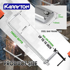 2-Pack Heavy Duty 16"(400x120mm) F-Clamp w/ 4-3/4" Throat Depth, Bar Size 1"x15/32", 1400LB Clamping Force, Drop Forged Steel Bar Clamps for Wood, Metal, Pipe, Welding and DIY Projects