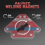 YESWELDER Switchable Arrow Welding Magnet 33-44LBs On/Off Switch Arrow Magnetic Welding Holder