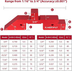 Setup Blocks Woodworking, 14pcs Aluminum Setup Blocks Height Gauge Set for Router Table Saw and Angle Measure Set up (Each Setup Bars has Different Thickness)