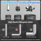 Sanyipace Sewer Camera 165FT/50M with 512Hz Transmitter, Self-Leveling, Distance Counter, Plumbing Inspection Cámara with Microphone Speaker Audio Video Record, 32GB TF Card, Pipe Pulley (7mm Cable)