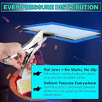 NATGAI 1 Pack 10 Inch Locking Sheet Metal Clamp, Welding Pliers with Adjustable Opening, Nickel Plated Carbon Steel Duckbill Locking Plier for Metalworking, Sheet Metal Bending and Clamping (1 Pack)