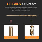 Drill Bit, 7/64" Cutting Diameter (2.778mm), 4241 HSS Gold 118° Cutting Angle Versatile Jobber Bits - (Applications: for Drilling Plastic Wood Soft Thin Metal), 2-Pieces