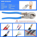 Solsop Hydraulic Crimping Tool 10 Ton with 9 Hex-Dies, 12–2/0 AWG Battery Cable Crimper with Cable Cutter for Copper, Aluminum Cable Lugs