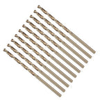 Drill Bit, #39 Cutting Diameter, 4341 HSS Gold Finish 118° Cutting Angle Number Jobber Bits - (Applications: for Drilling Soft Metal Plastic Wood), 10-Pieces