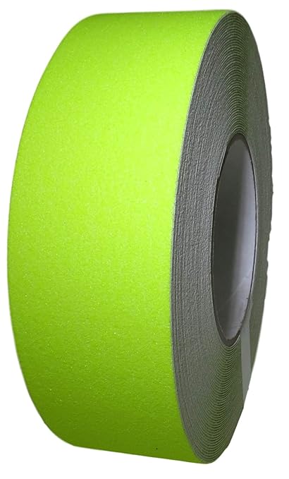 GGR Supplies T.R.U. NST-20 Non-Skid Tape 60 ft. Length Safety Way 60 Grit Anti Slip Traction Tape 32 Mil No Slip (1.5 in. x 60 ft. (36mm Wide), Fluorescent Yellow)