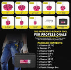 Premium 8Pcs PVC Pipe Reamer Kit - Complete Reamer Set, Fits Standard 1/2" Drills, Includes P3/4", 1", 1-1/4", 1-1/2", 2", 2-1/2", 3", 4" For Standard 1/2" Drills, Ideal for PVC, CPVC, ABS Pipes