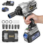 Cordless Impact Wrench 1/2 inch Compatible with DeWalt 20V Battery, 1000 Ft-lbs (1360N.m) Brushless High Torque Impact Driver with 2x5.0AH Battery & 6 Sockets, Power Impact Gun for Car Truck Mower