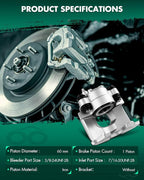 SCITOO 184643 Front Right Disc Brake Caliper Assembly Without Bracket For Chrysler,For Dodge,For Eagle,For Plymouth
