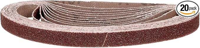1/2 x 18 Inch Sanding Belt, 20 Pcs 60 Grit Knife Sharpener Belts Work Sharpening for Belt Sander Knife Carving Tool Metal Working