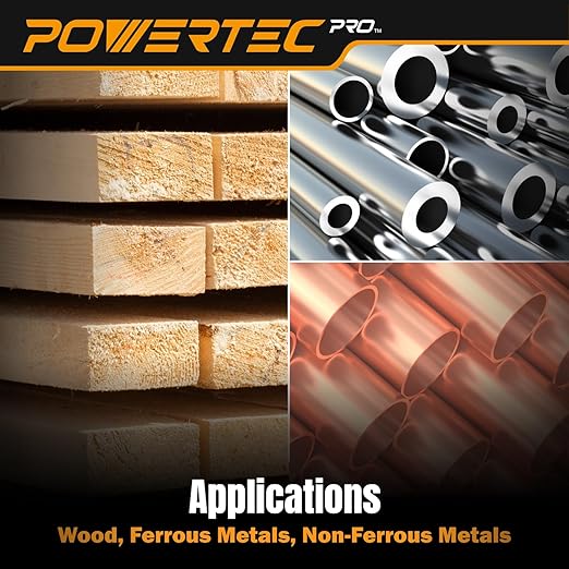 POWERTEC PRO 50PK, 5 Inch Sanding Discs Hook and Loop, 80 Grit, Ceramic Orbital Sander Sandpaper for 5 & 8 Hole Random Orbital Sanders - Automotive, Paint, Metal, Woodworking (45308C-50)