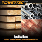 POWERTEC PRO 50PK, 5 Inch Sanding Discs Hook and Loop, 40 Grit, Ceramic Orbital Sander Sandpaper for 5 & 8 Hole Random Orbital Sanders - Automotive, Paint, Metal, Woodworking (45304C-50)