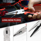 MAXPOWER 6 Pieces Wrench and Pliers Set, Come with Kitbag, Included 8" Long Nose and Lineman's Plier, 8" Adjustable Wrench, 6" Diagonal Cutter, 7" Locking Pliers, 10" Groove Joint Plier