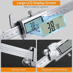 Neoteck 6 inch Digital Caliper and Feeler Gauge Set Stainless Steel LCD Display Digital Caliper Measuring Tool with Fraction/Inch/MM Conversion Used for Inside,Outside Diameter,Depth,Step Measurement